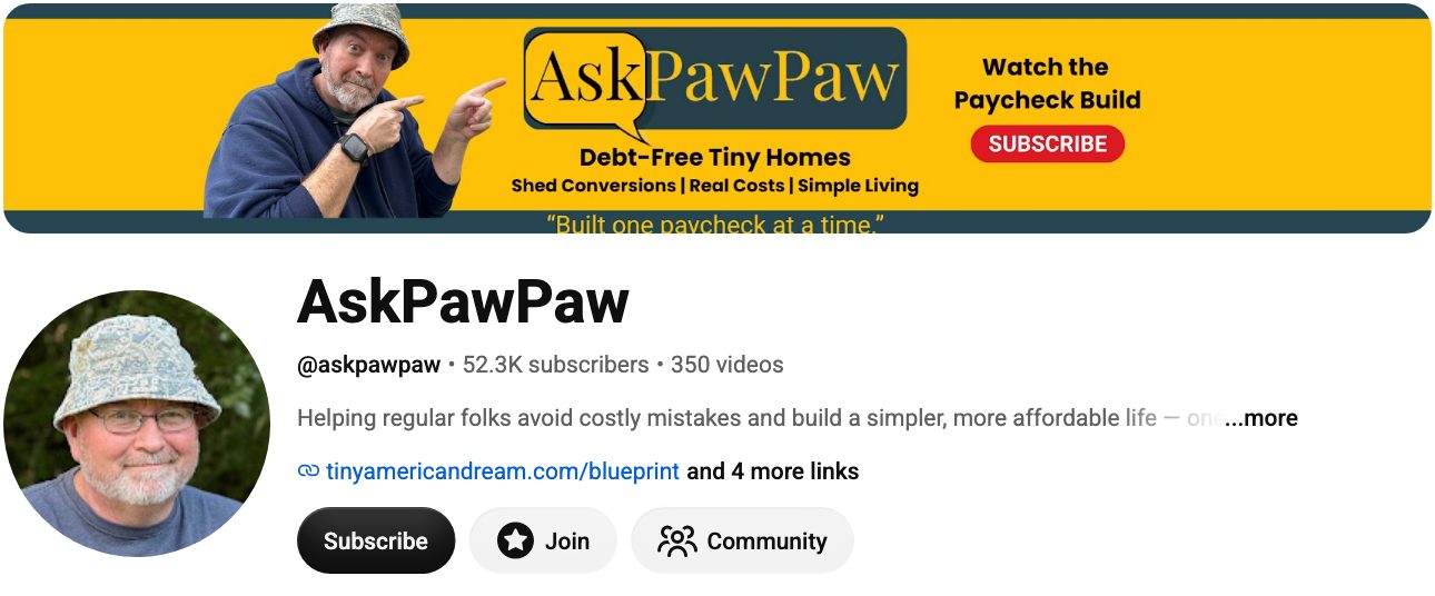AskPawPaw’s YouTube channel, current subscriber count